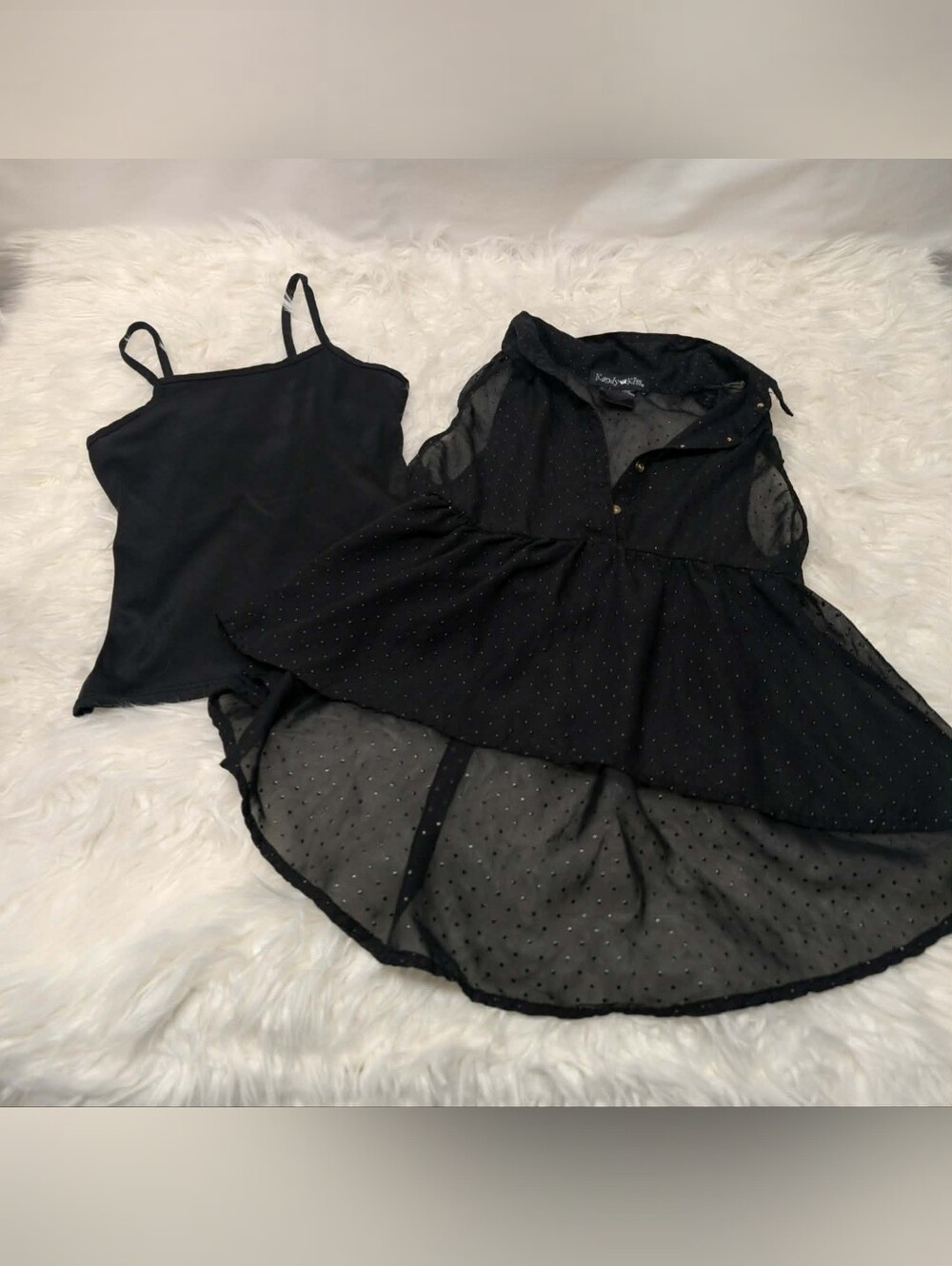 Vintage 2000s y2k kandy kiss girls 2pc top set